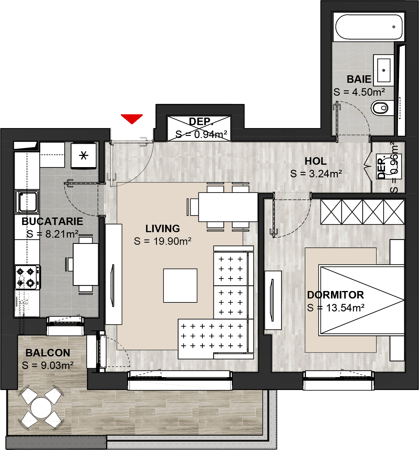 Apartament cu 2 camere Brasov