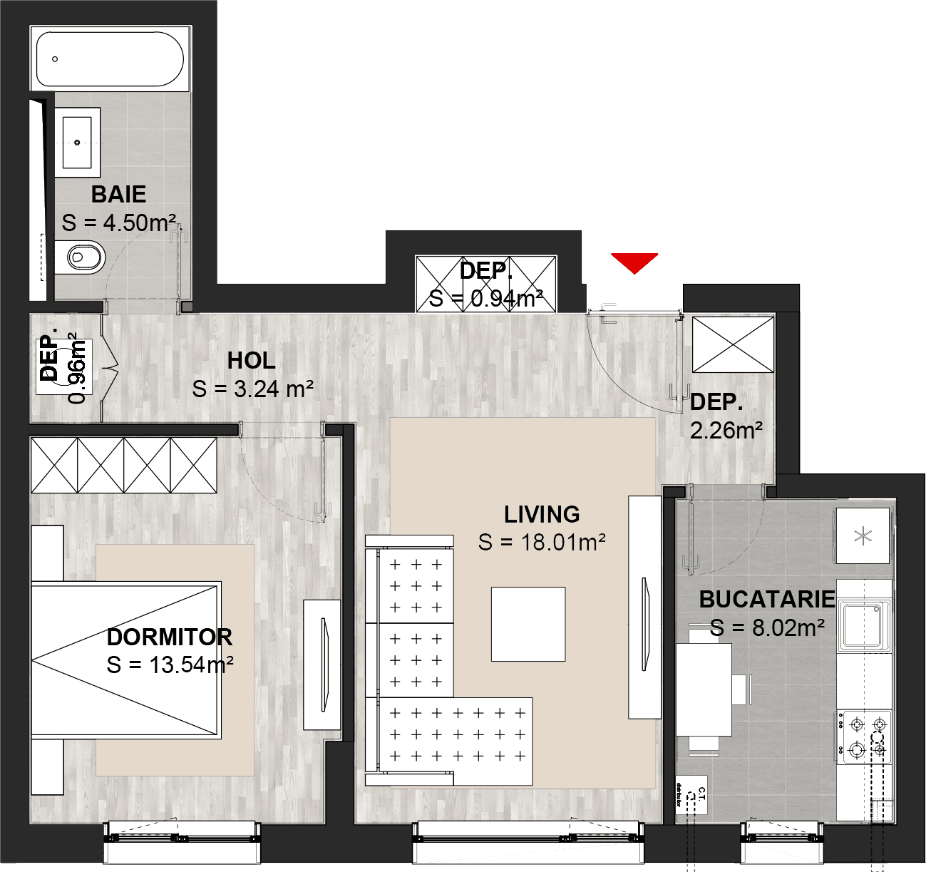 Apartament cu 2 camere Brasov