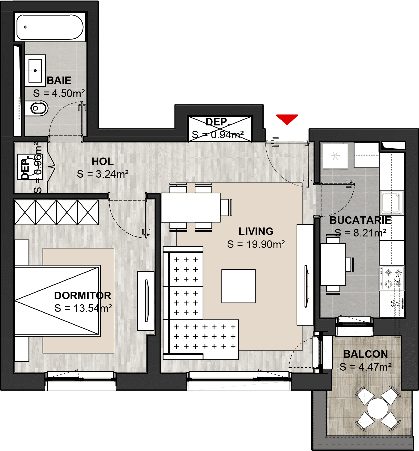Apartament cu 2 camere Brasov