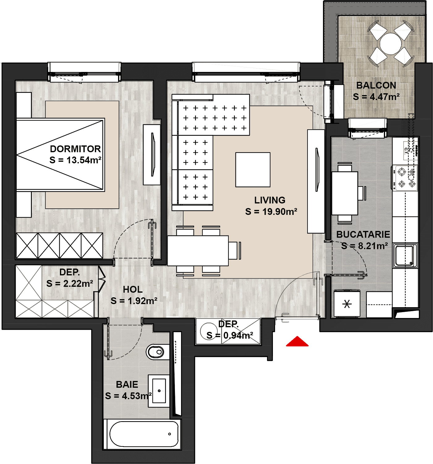 Apartament cu 2 camere Brasov