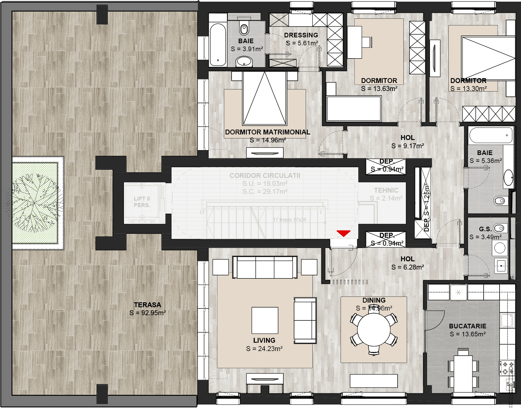 Apartament cu 4 camere Brasov