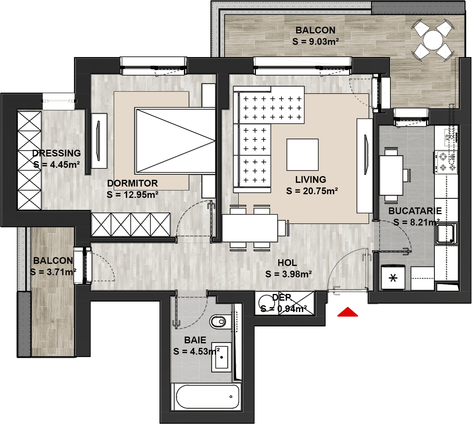 Apartament cu 2 camere Brasov