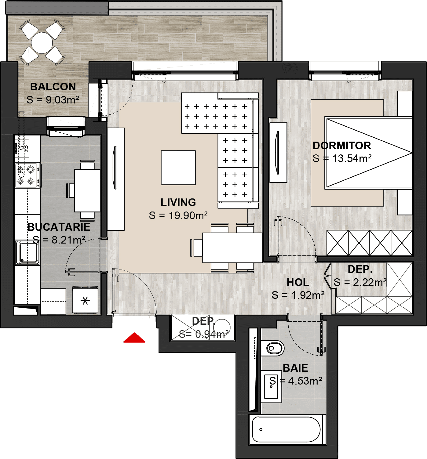 Apartament cu 2 camere Brasov