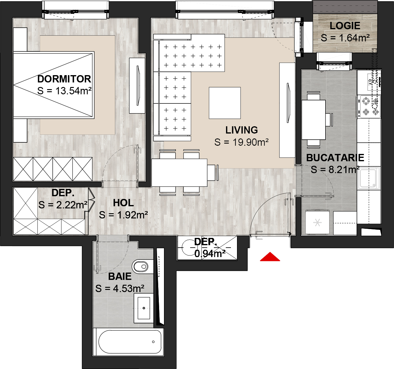 Apartament cu 2 camere Brasov