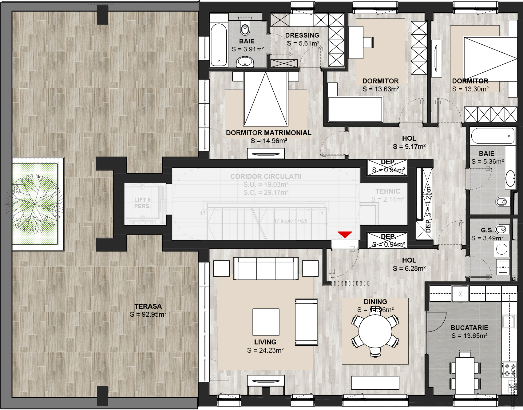 Apartament cu 4 camere Brasov