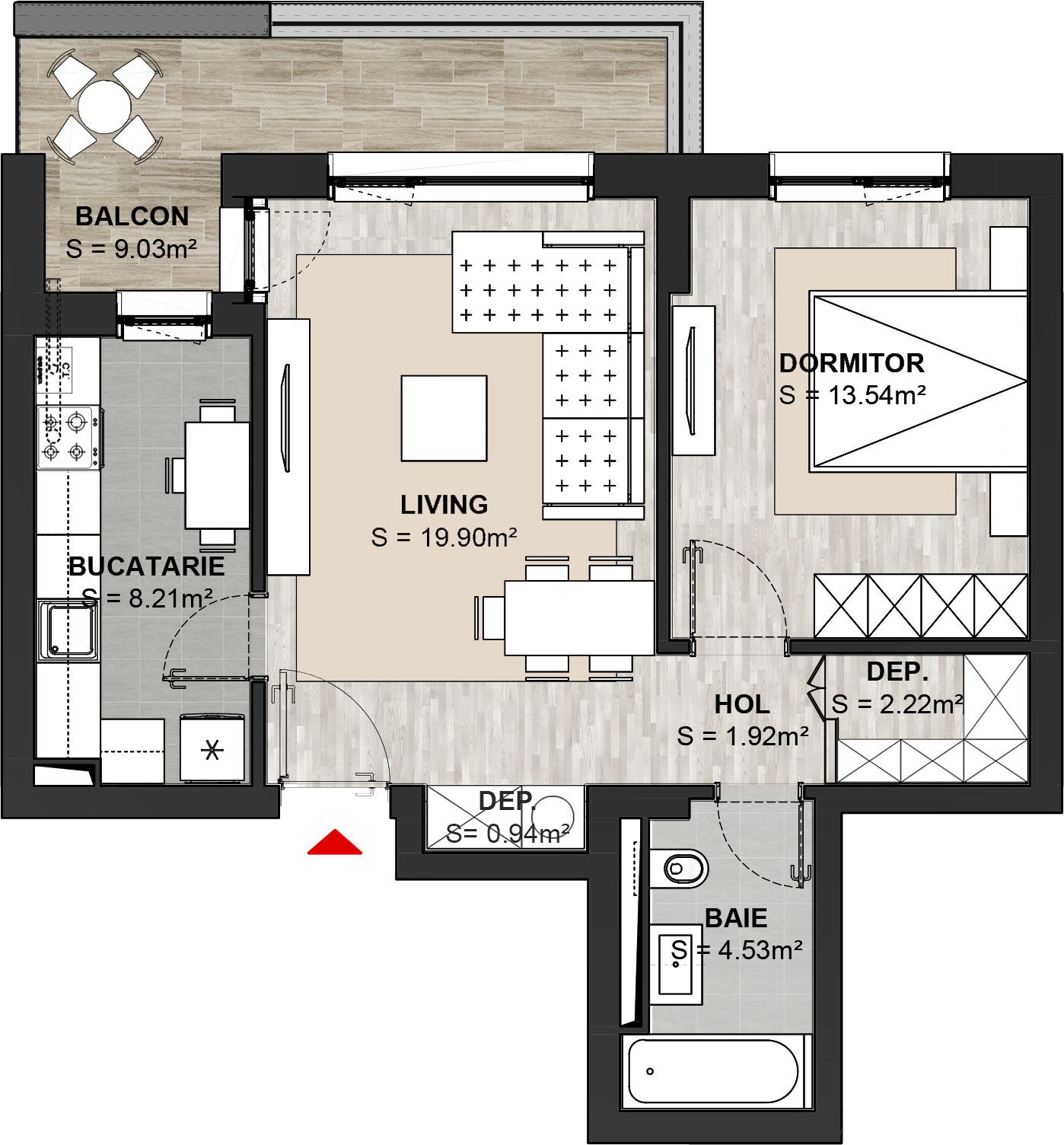 Apartament cu 2 camere Brasov